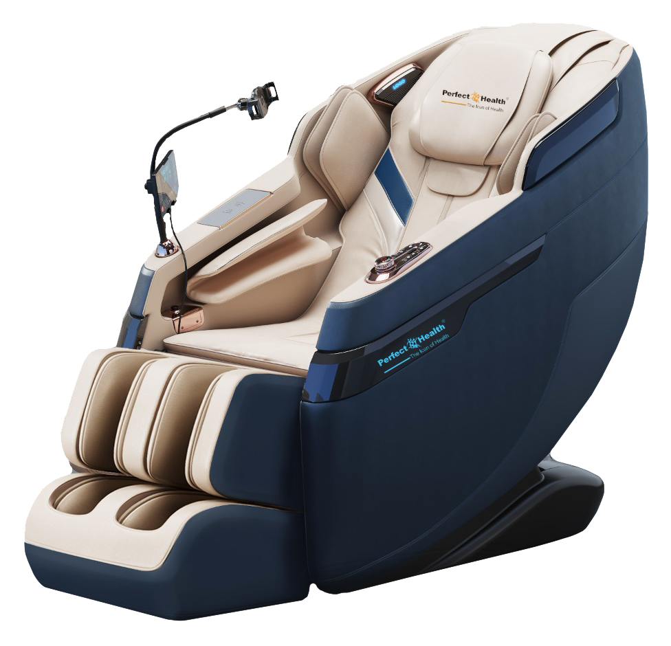 Satori Massage Chair in cream and blue